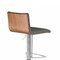 Armen Living Cafe Adjustable Height Swivel Gray Faux Leather and Walnut Wood Bar Stool LCCASWBAGRB201 - alternate 7